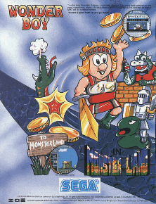 Wonder Boy in Monster Land (Japan New Ver., MC-8123, 317-0043) Arcade Game Cover